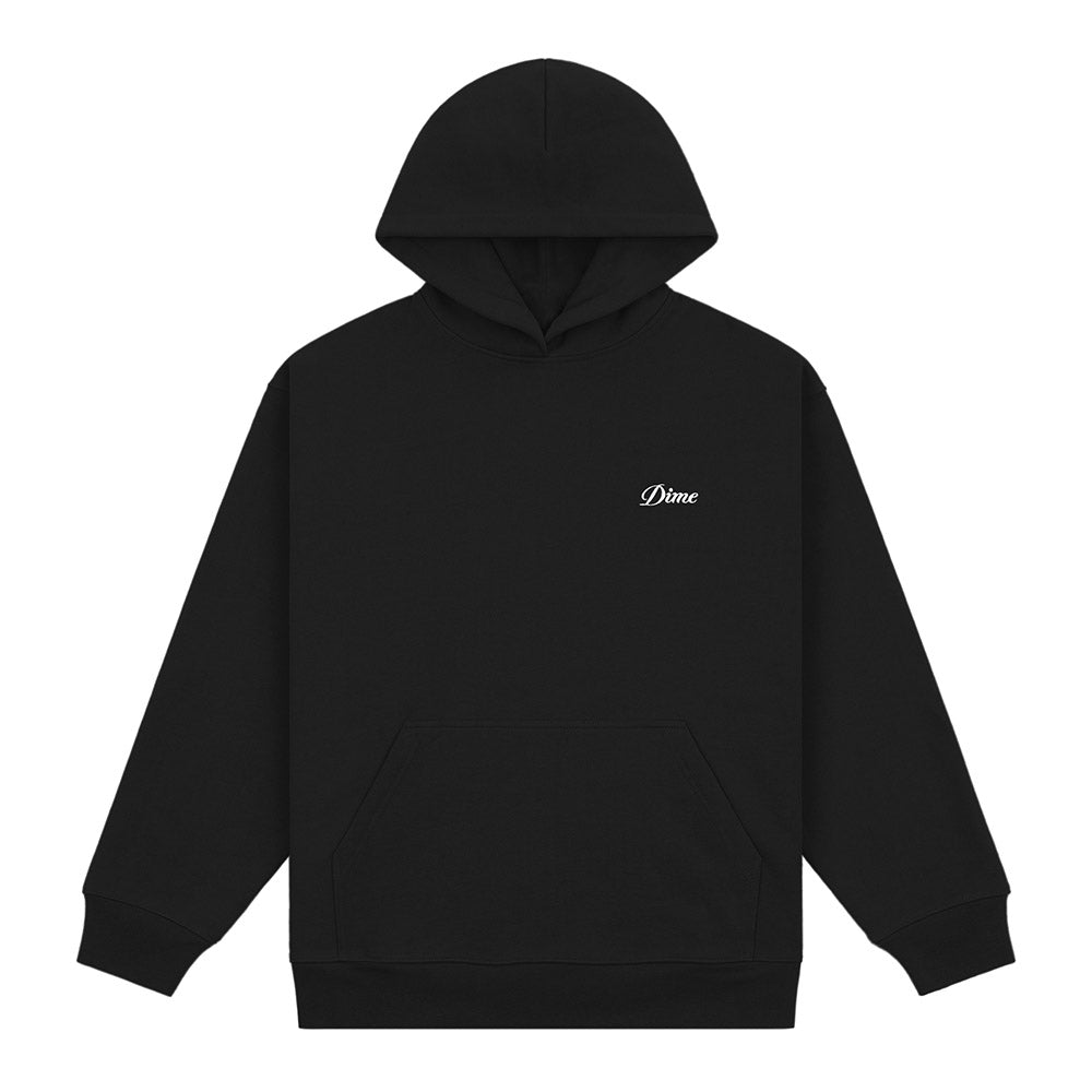DIME CURSIVE SMALL LOGO HOODIE BLACK