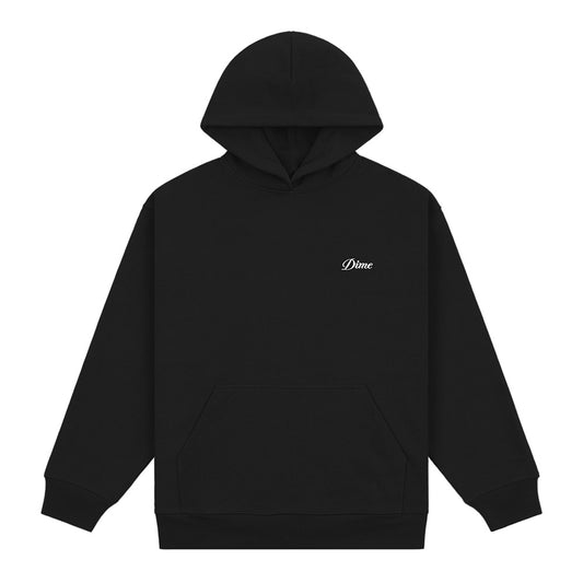 DIME CURSIVE SMALL LOGO HOODIE BLACK