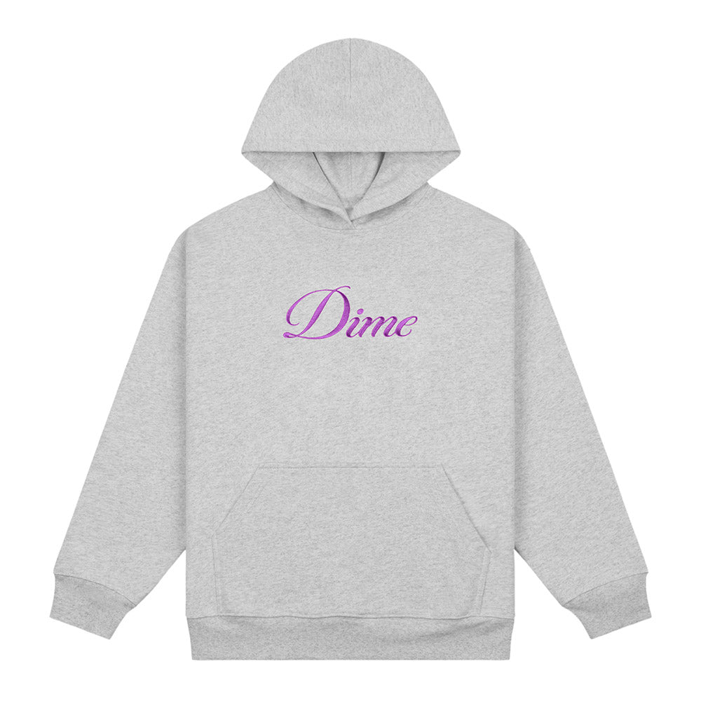 DIME CURSIVE HOODIE GREY