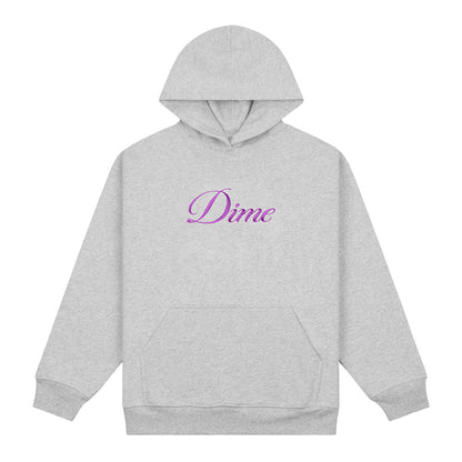 DIME CURSIVE HOODIE GREY