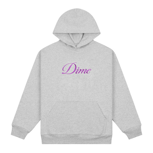 DIME CURSIVE HOODIE GREY