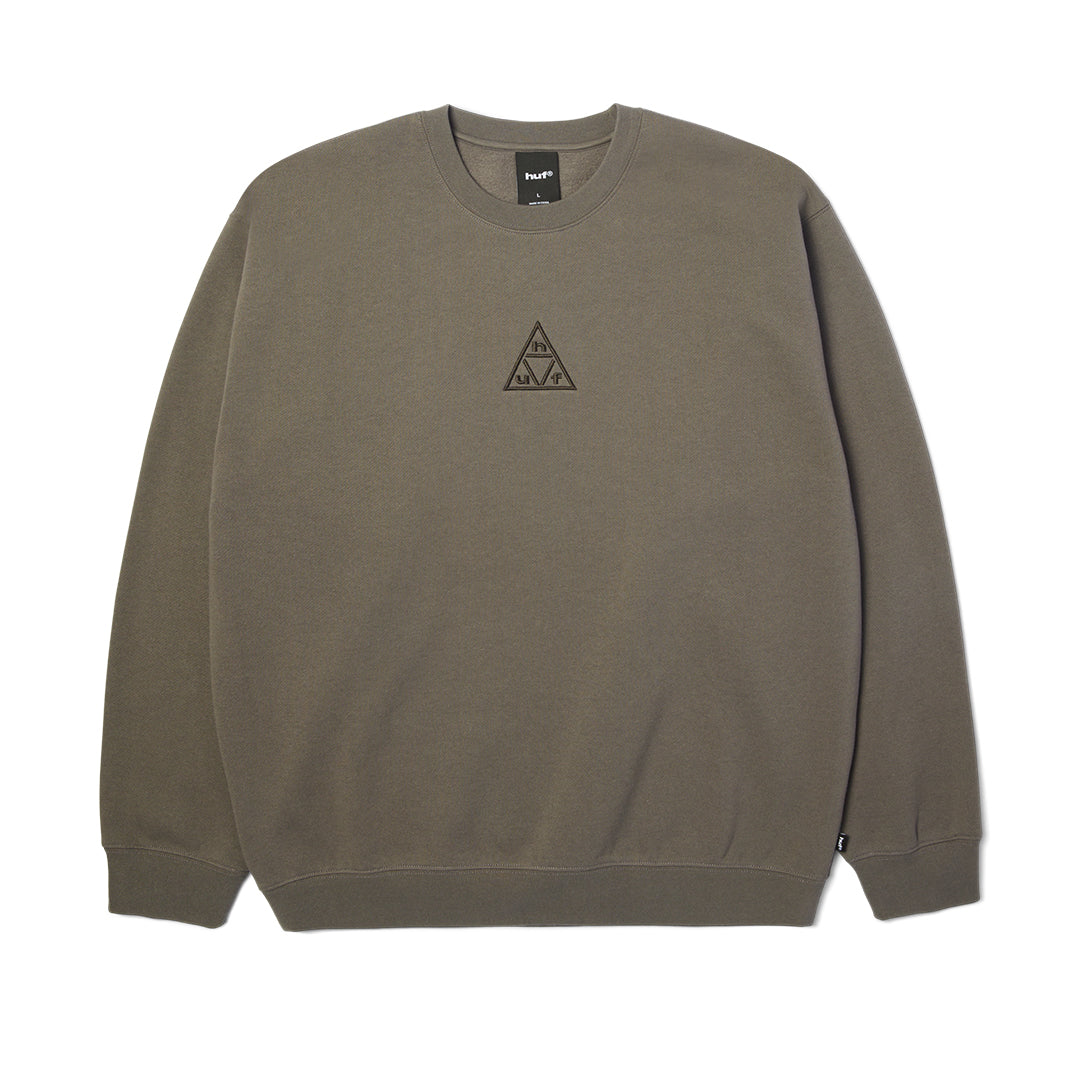 Triple Triangle Embroidered Crewneck Brown
