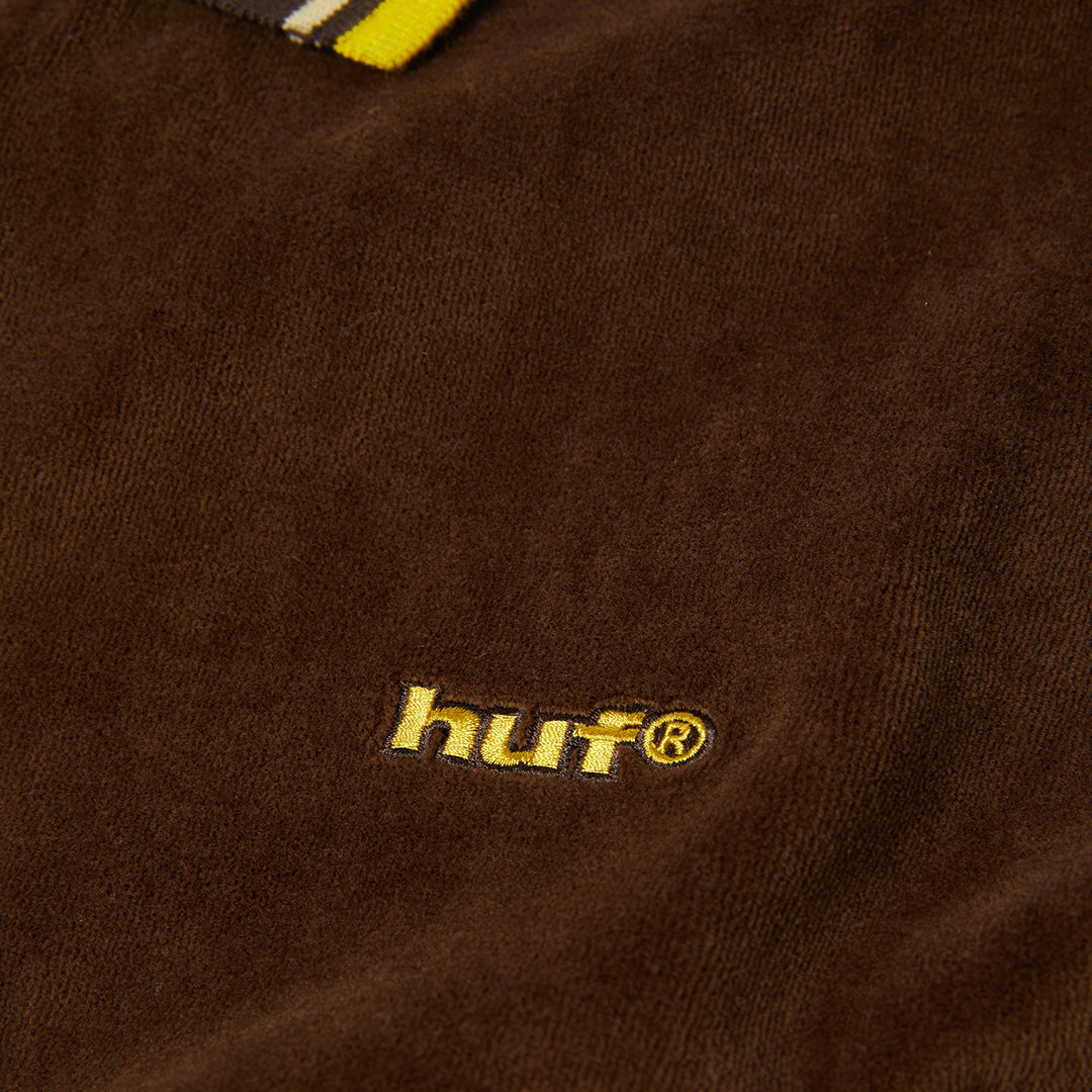 Parker Velour LS Polo Brown
