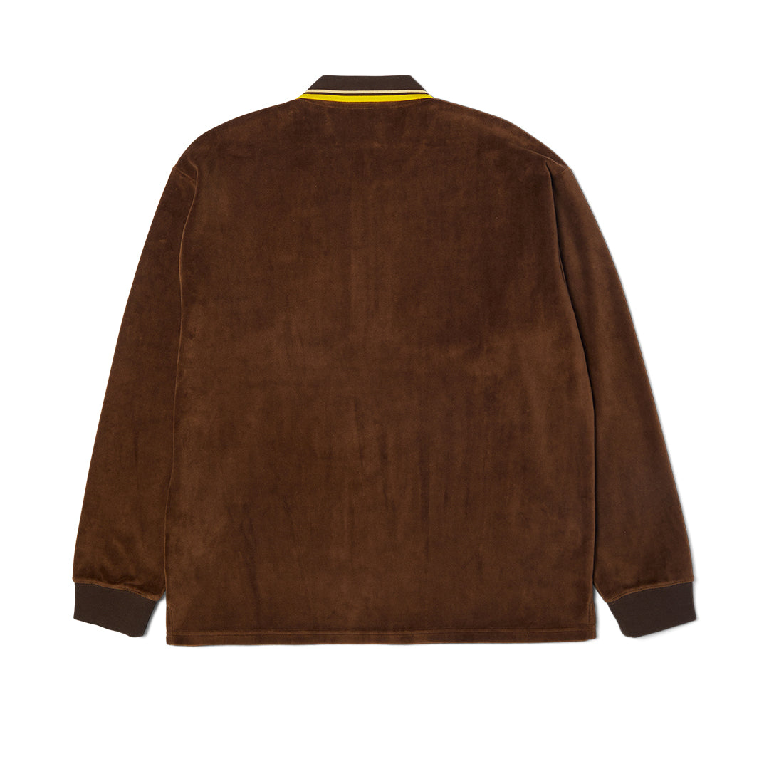 Parker Velour LS Polo Brown