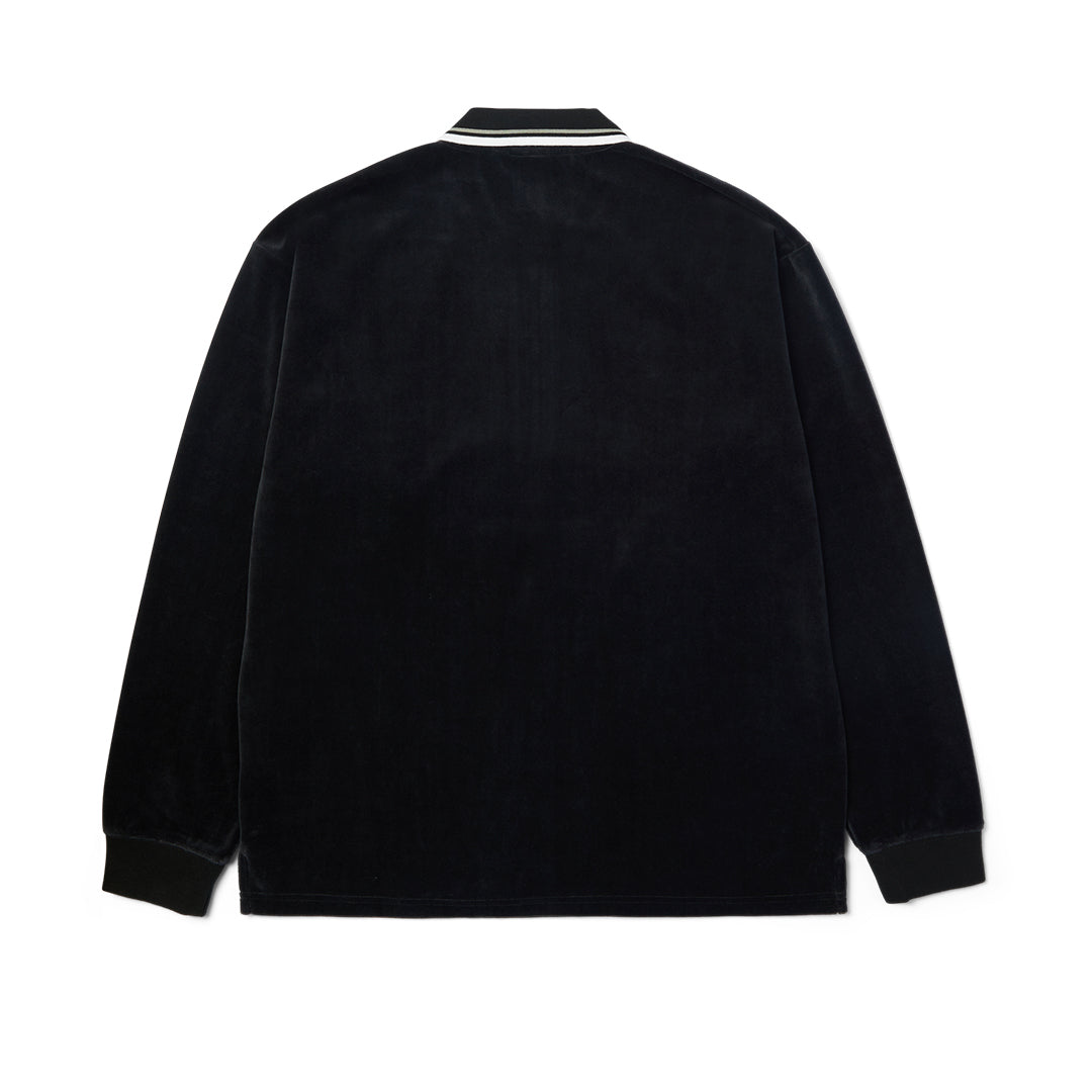 Parker Velour LS Polo Black