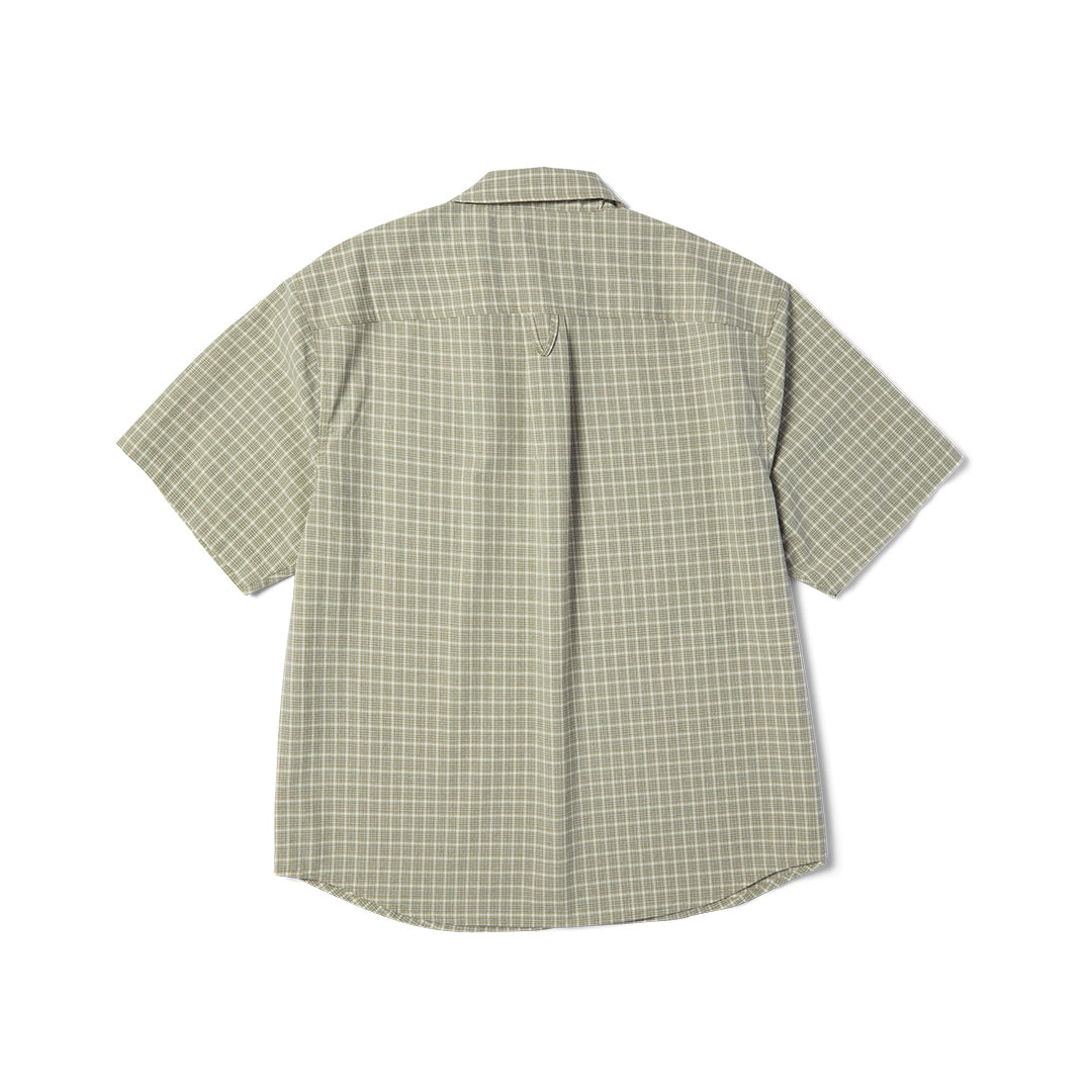 Galaxy Plaid Woven Top Grey