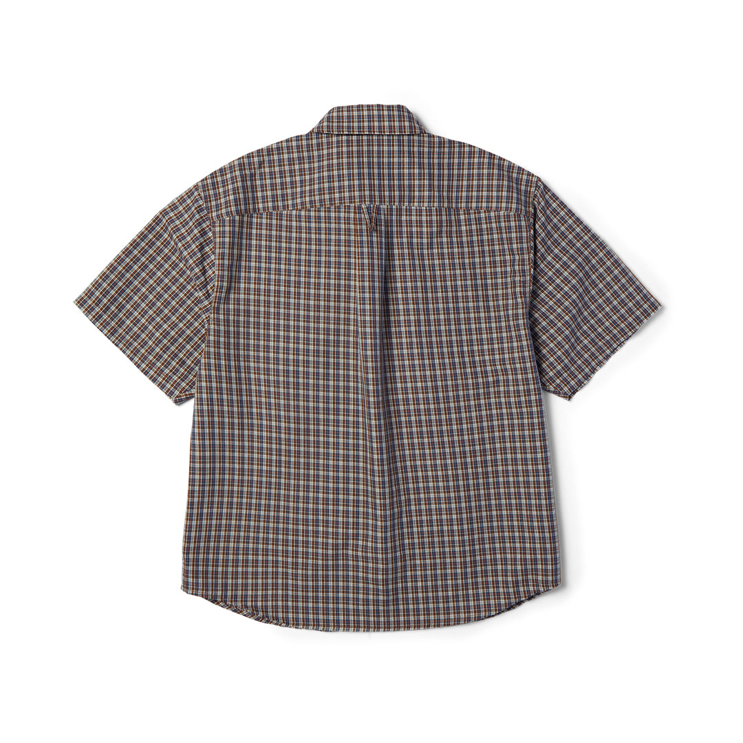 Galaxy Plaid Woven Top Brown