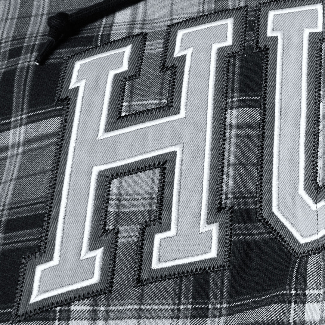 Arch Plaid Heavyweight Zip Hoodie Black
