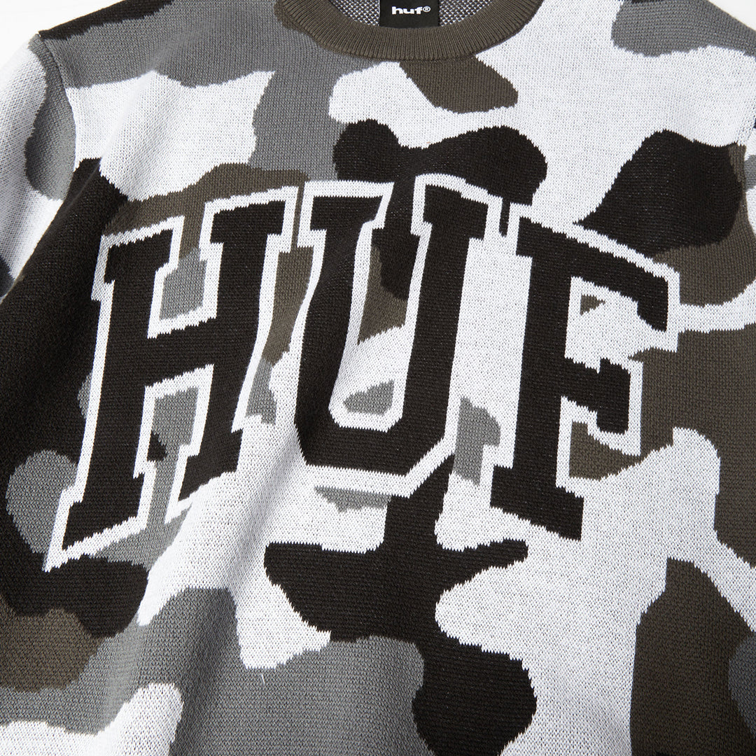 Arch Jacquard Camo Crewneck Green Camo