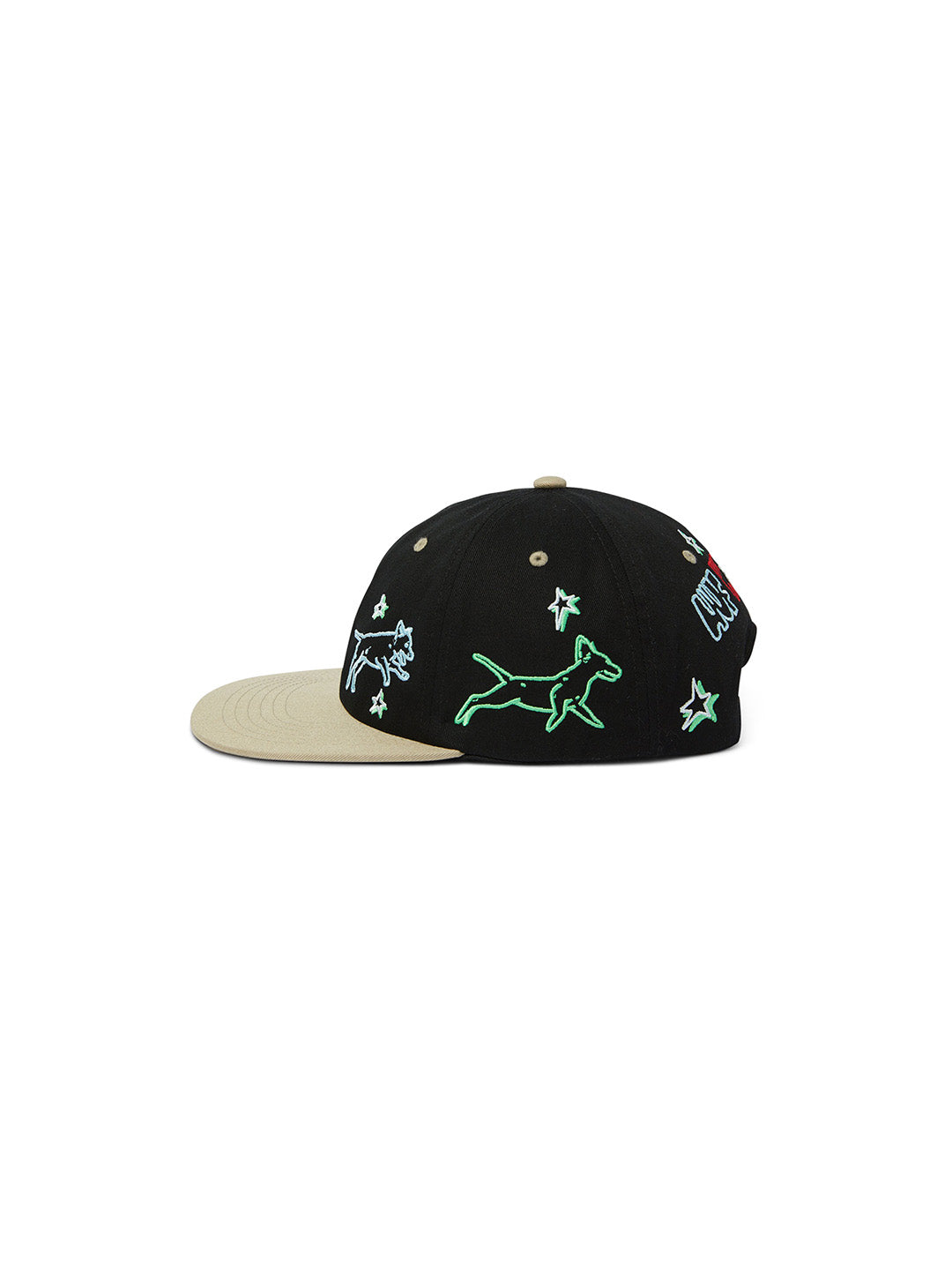 Fetch 6 Panel Snapback Black