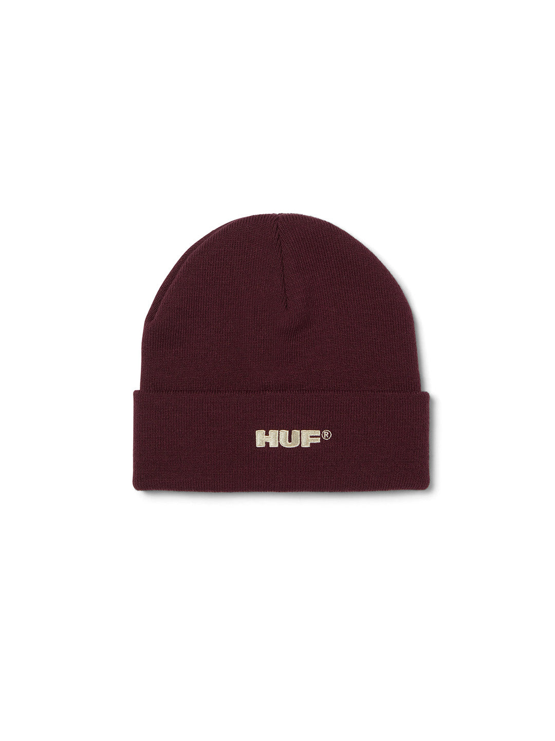All Caps Cuff Beanie Burgundy