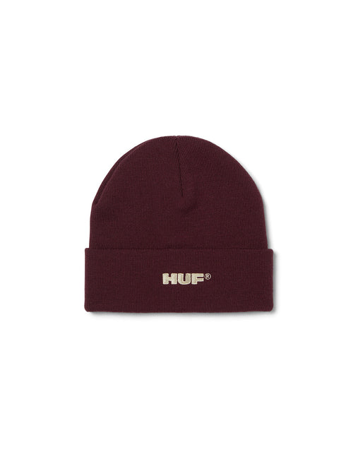 All Caps Cuff Beanie Burgundy