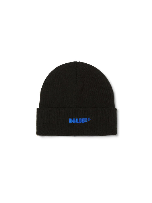 All Caps Cuff Beanie Black