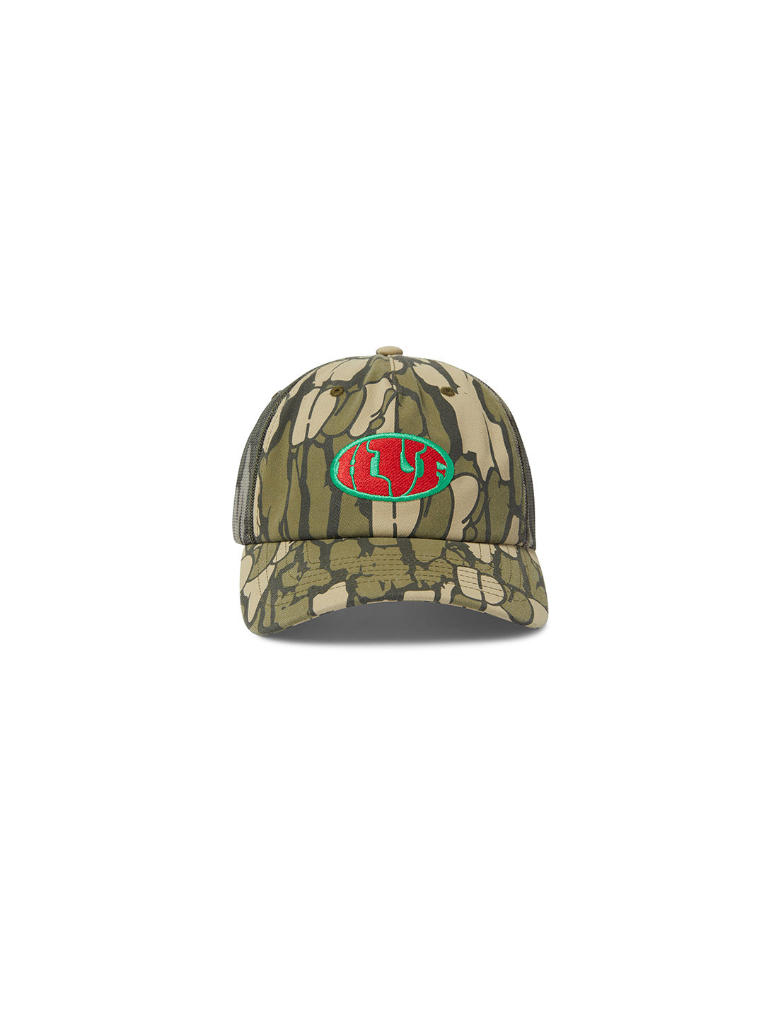 Warped Camo Trucker Hat Green Camo