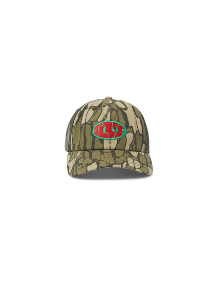 Warped Camo Trucker Hat Green Camo
