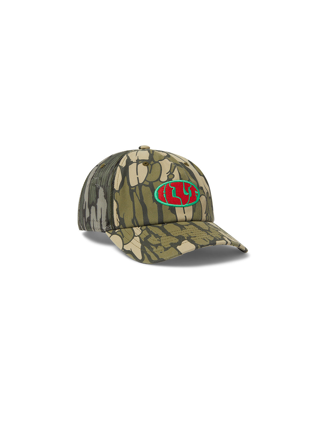 Warped Camo Trucker Hat Green Camo
