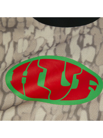 Warped Camo Ls Knit Top Khaki Camo