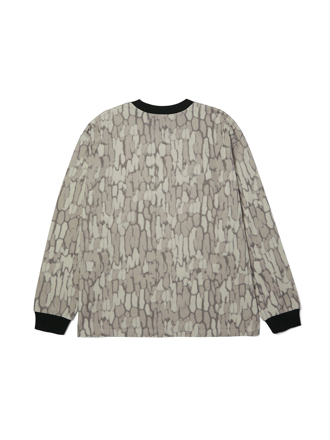 Warped Camo Ls Knit Top Khaki Camo