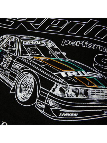 Huf X Greddy Varsity Jacket Black