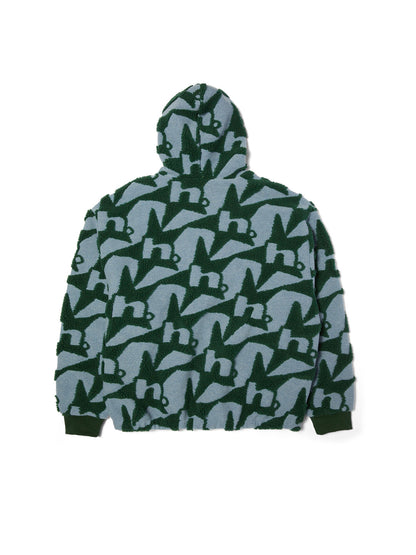 H Star Repeat High Pile Jacket Light Blue