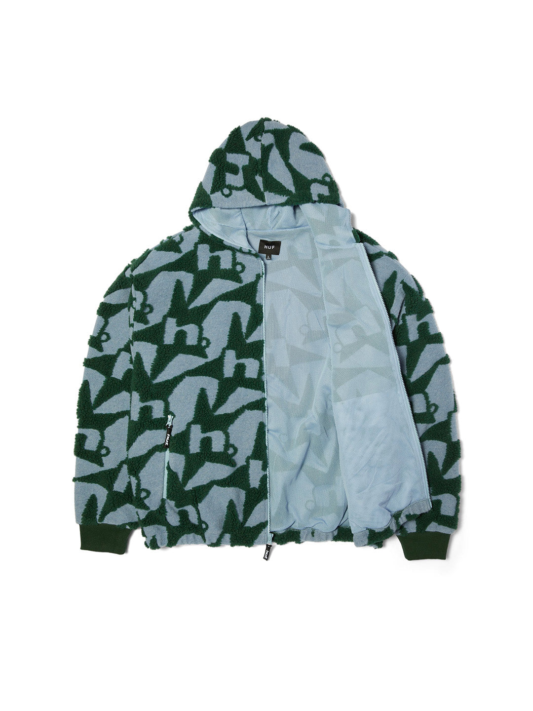 H Star Repeat High Pile Jacket Light Blue