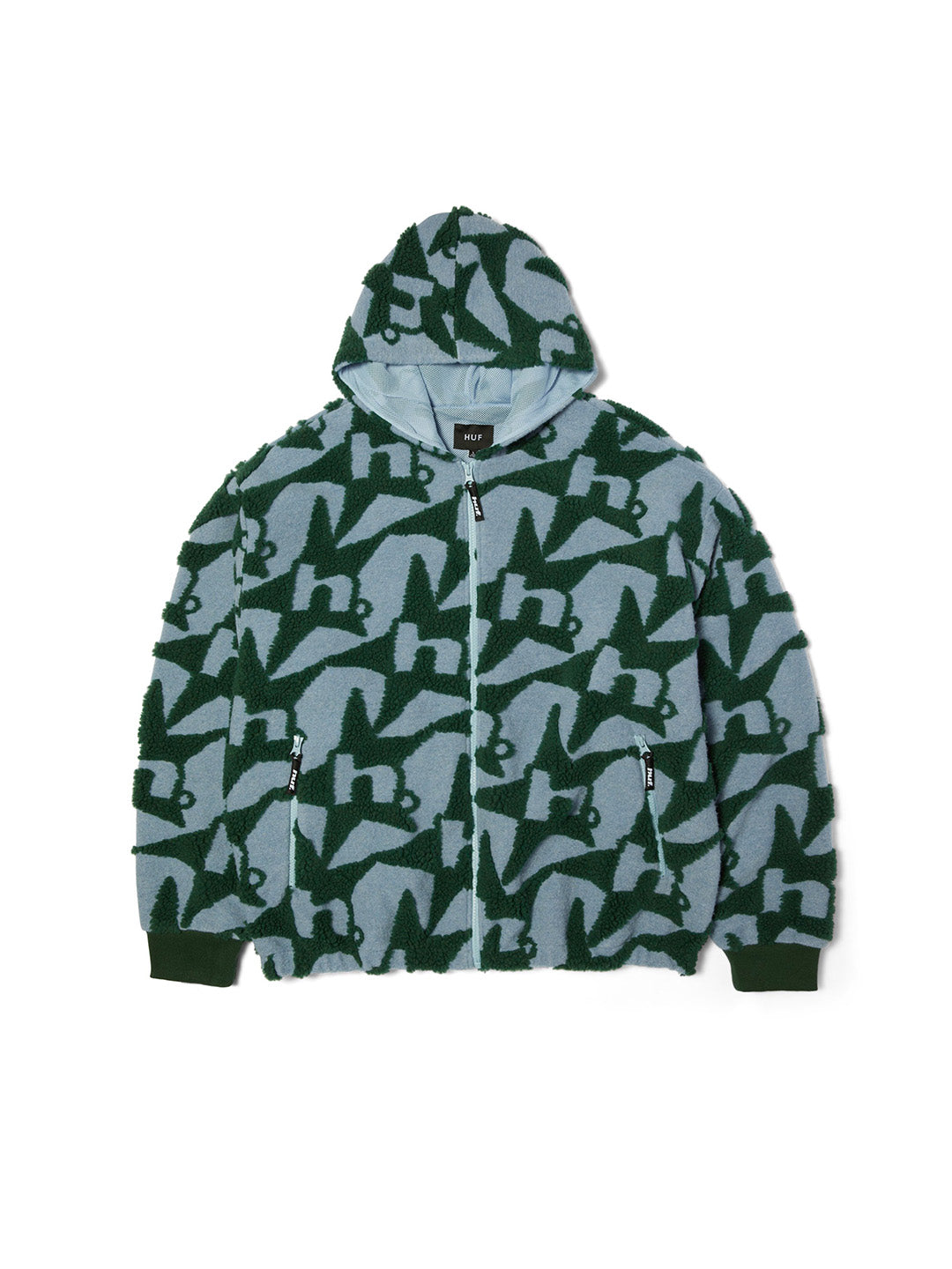 H Star Repeat High Pile Jacket Light Blue