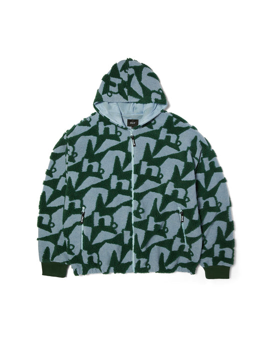 H Star Repeat High Pile Jacket Light Blue