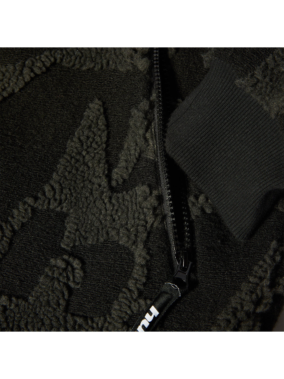 H Star Repeat High Pile Jacket Black