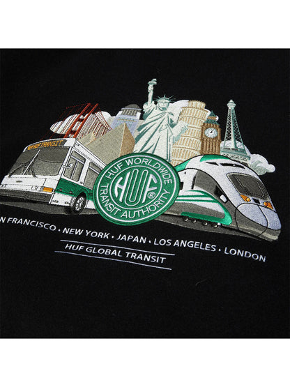 Global Transit Varsity Jacket Navy Blue