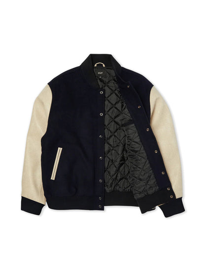 Global Transit Varsity Jacket Navy Blue