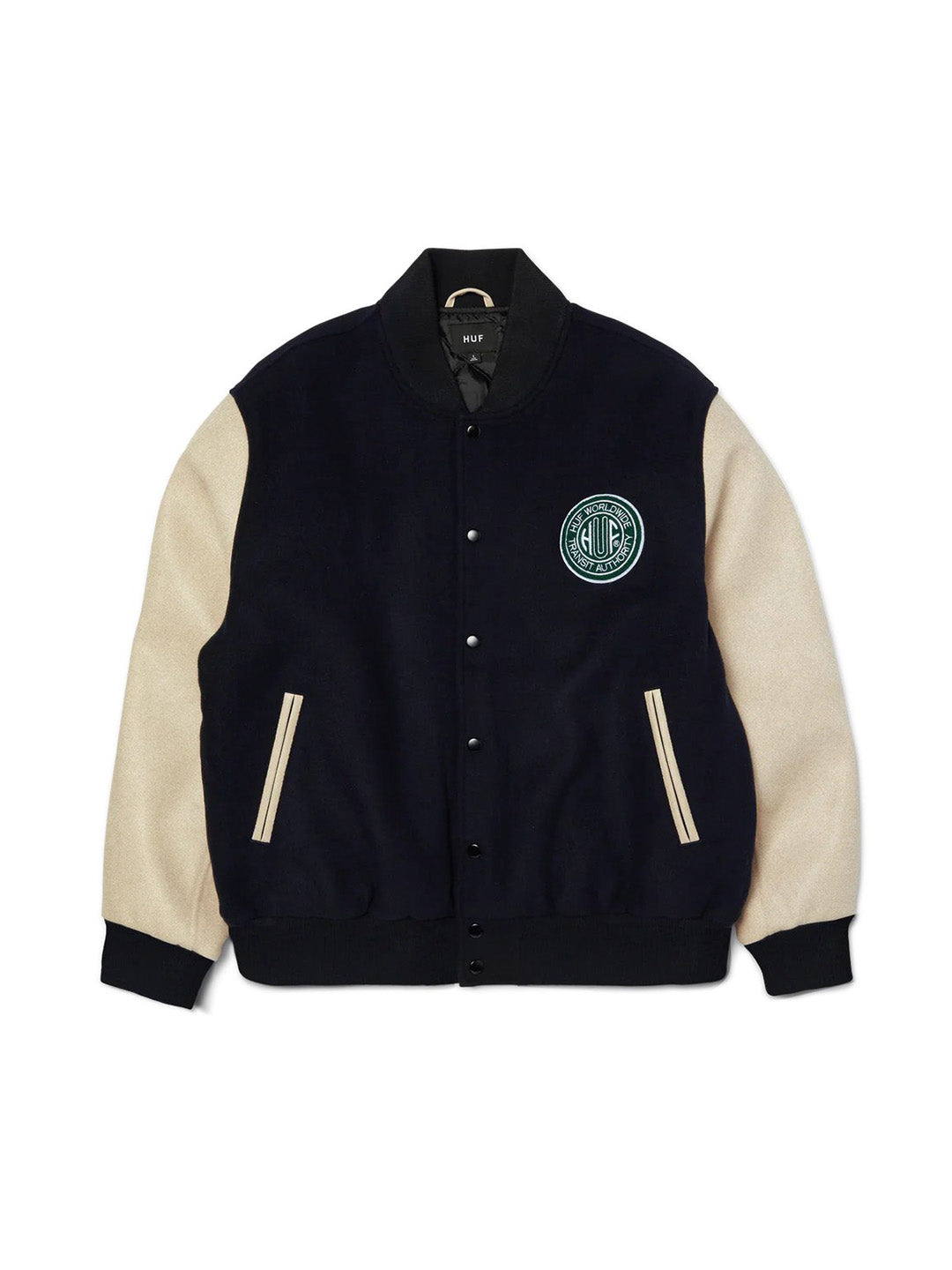 Global Transit Varsity Jacket Navy Blue