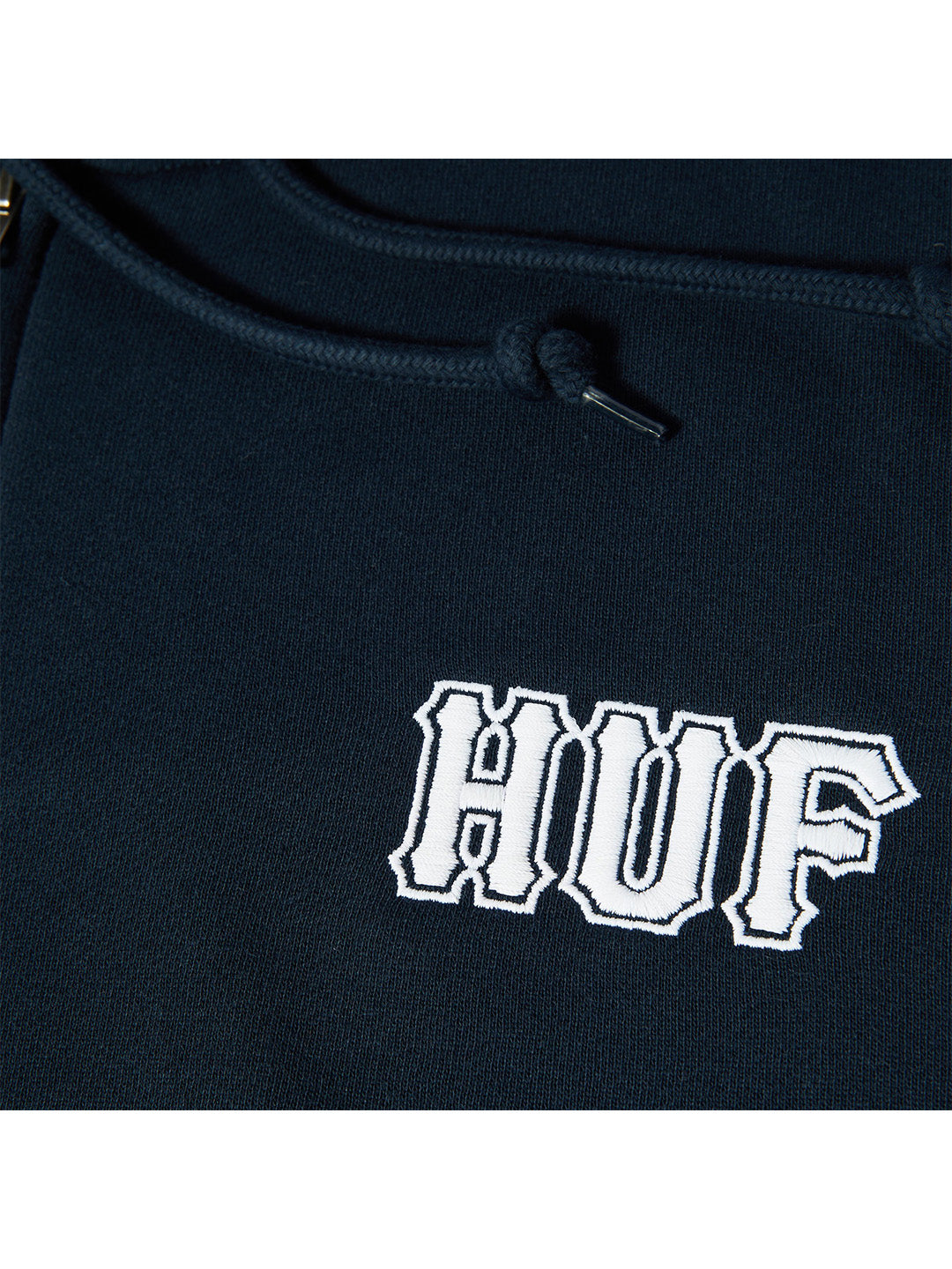 Classic Logo Fz Hoodie Navy Blue