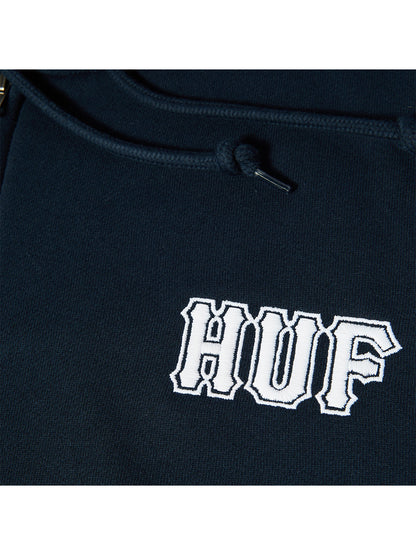 Classic Logo Fz Hoodie Navy Blue