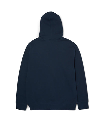 Classic Logo Fz Hoodie Navy Blue