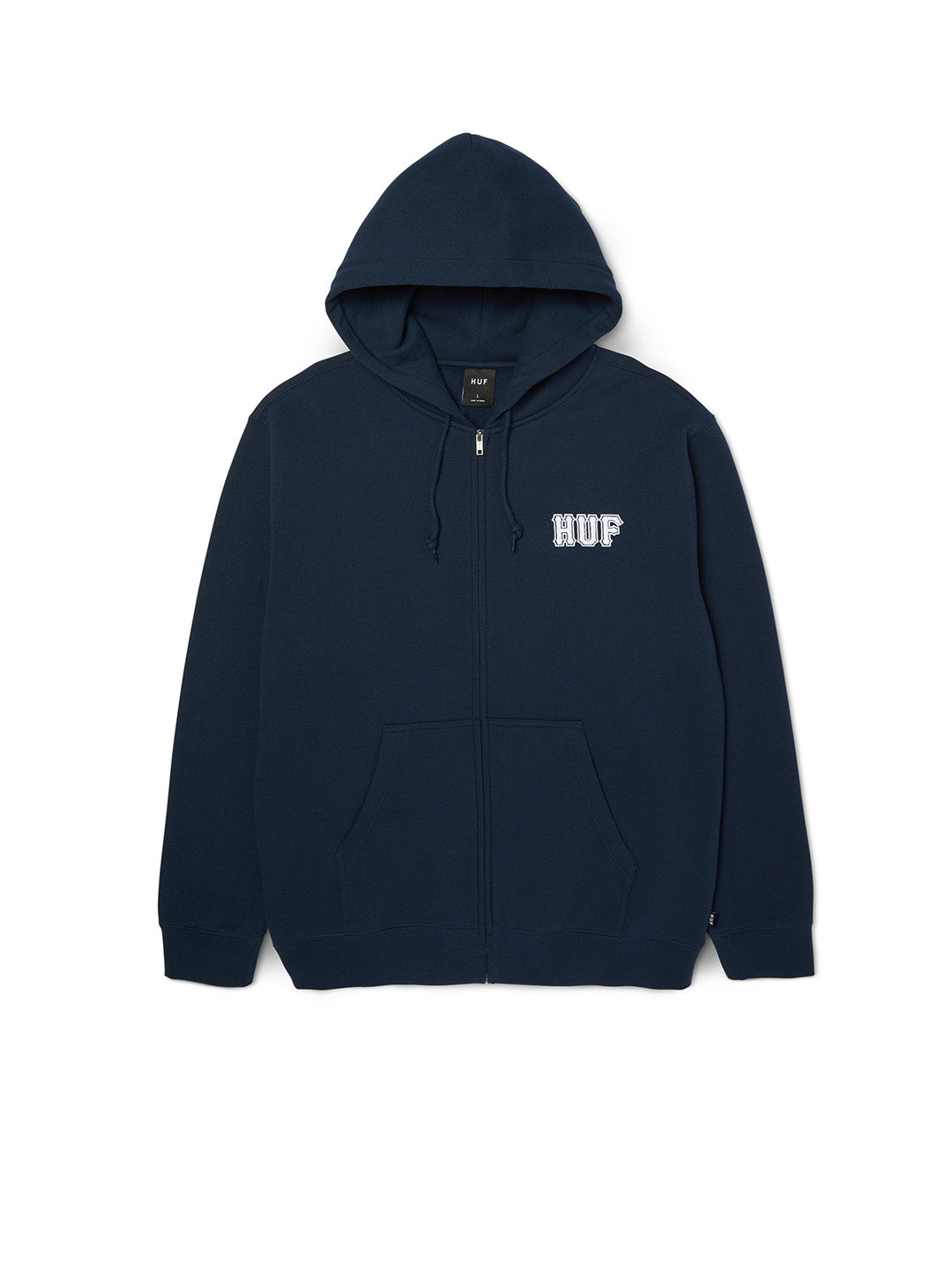 Classic Logo Fz Hoodie Navy Blue