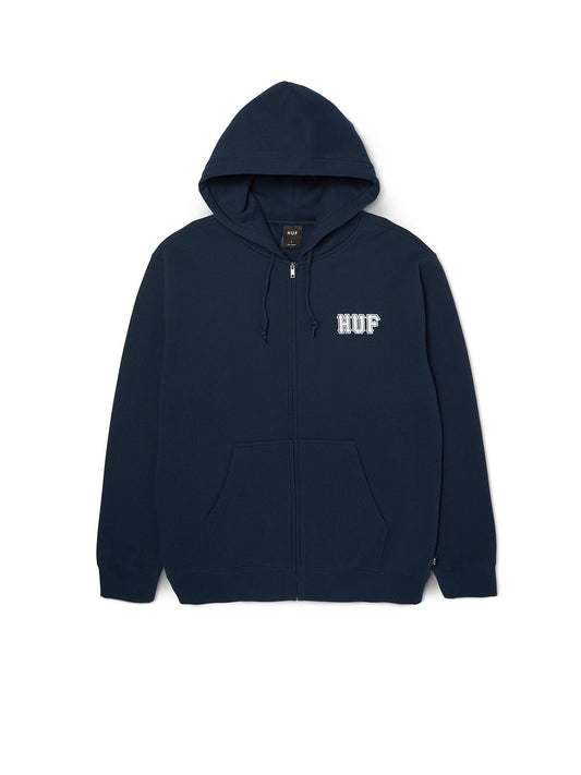 Classic Logo Fz Hoodie Navy Blue