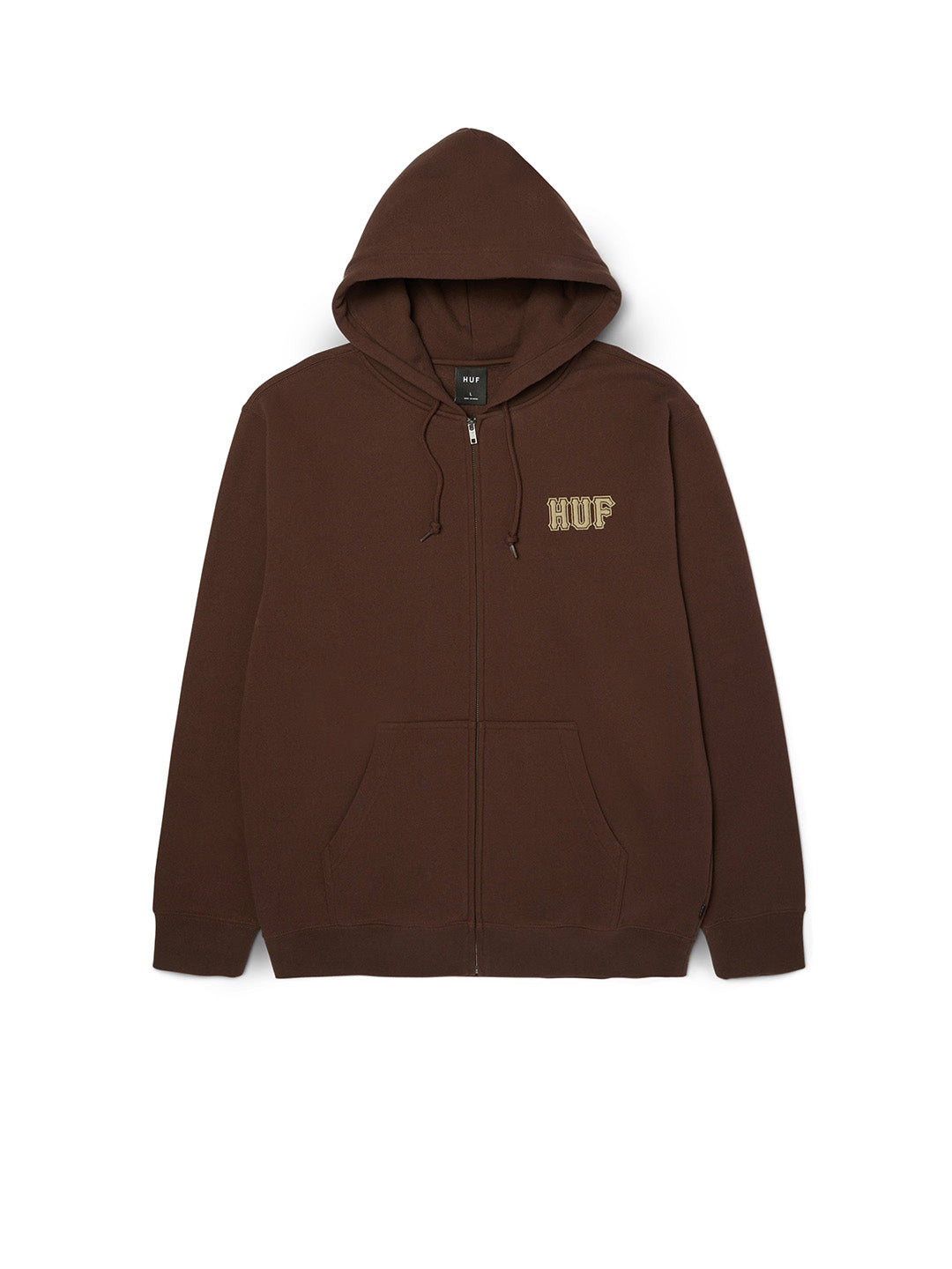 Classic Logo Fz Hoodie Brown