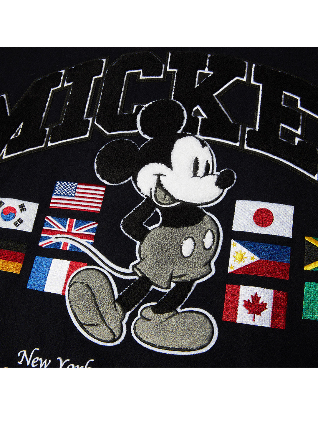 Huf X Mickey Worldwide Tour Varsity Jacket Navy