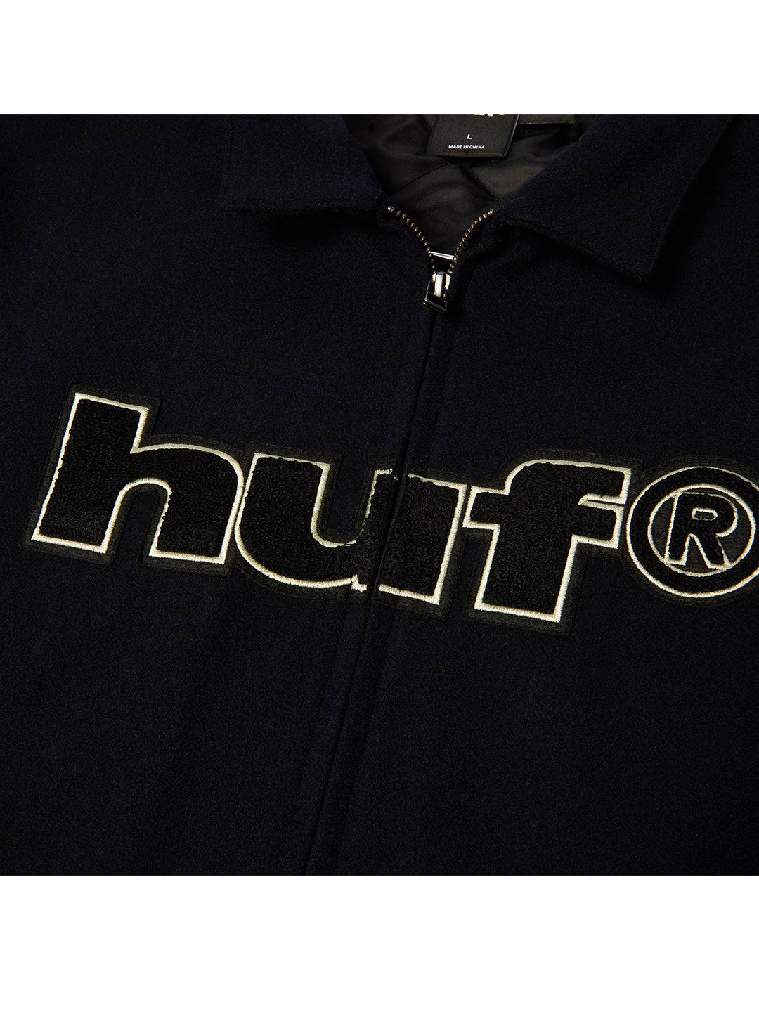 Huf X Mickey Worldwide Tour Varsity Jacket Navy