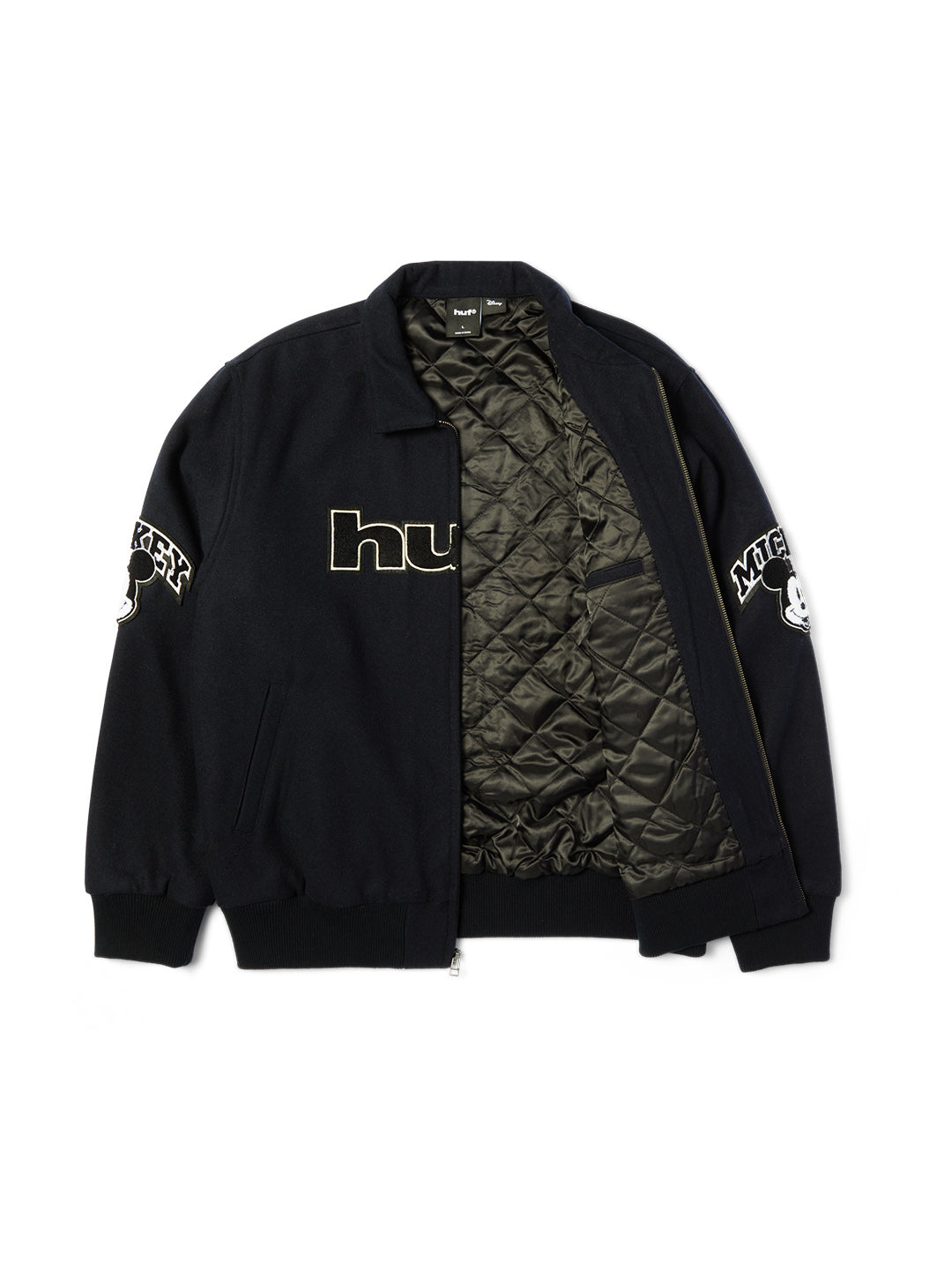 Huf X Mickey Worldwide Tour Varsity Jacket Navy