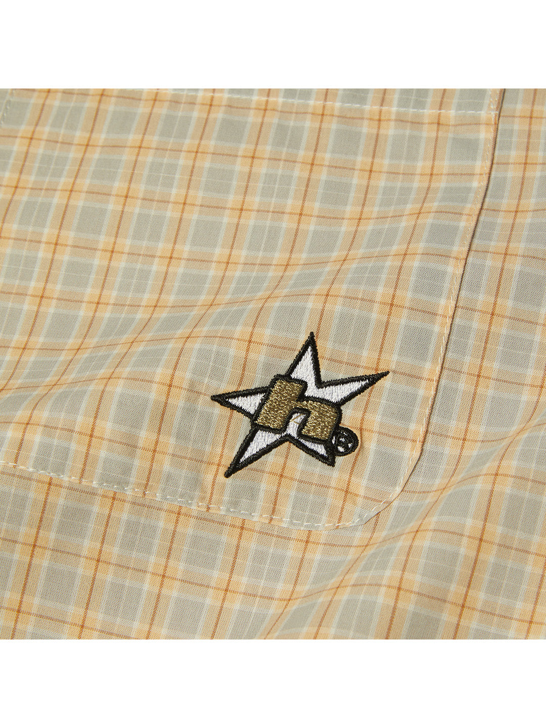 H Star Plaid Shirt Cream