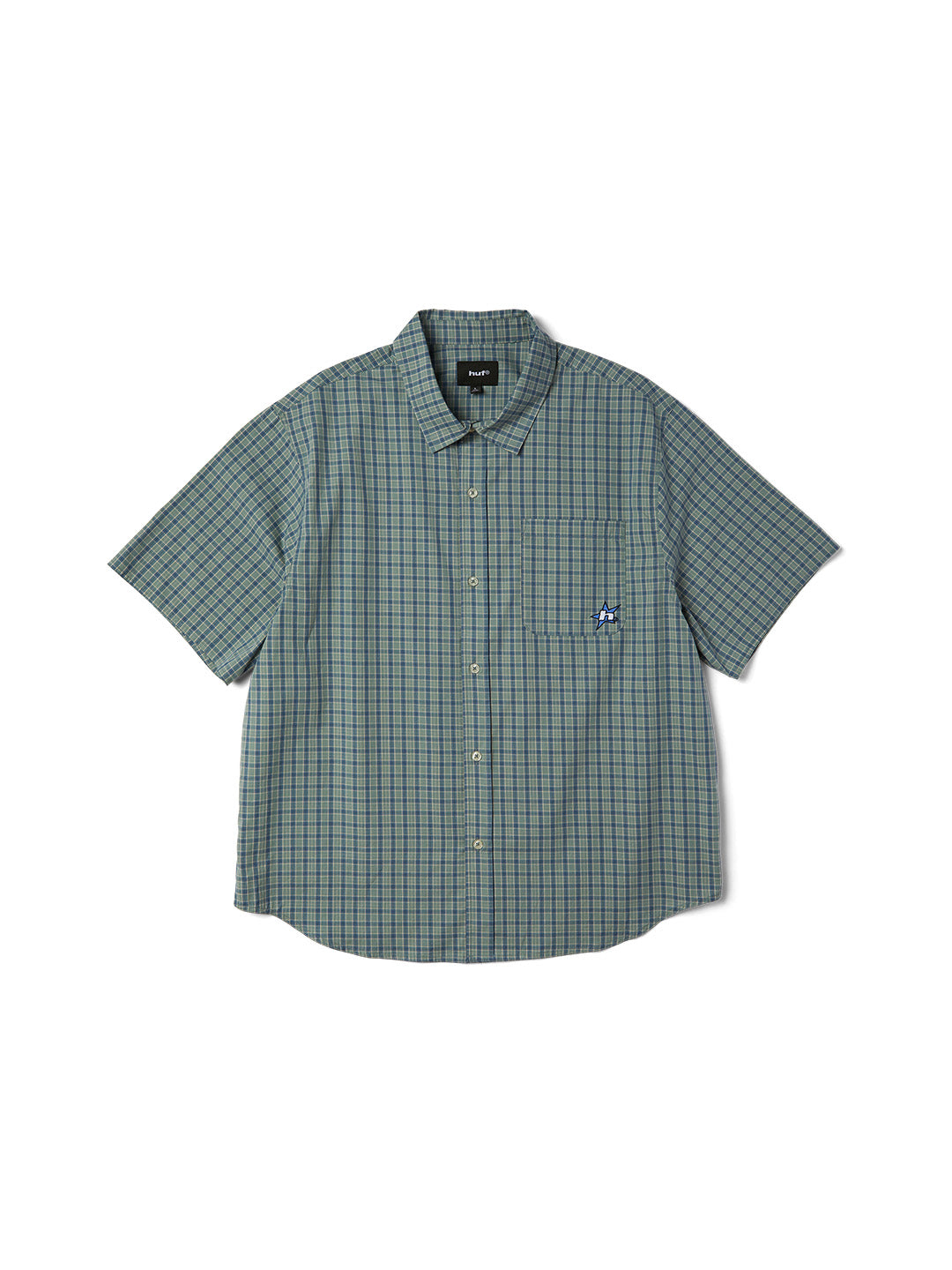 H Star Plaid Shirt Turquoise