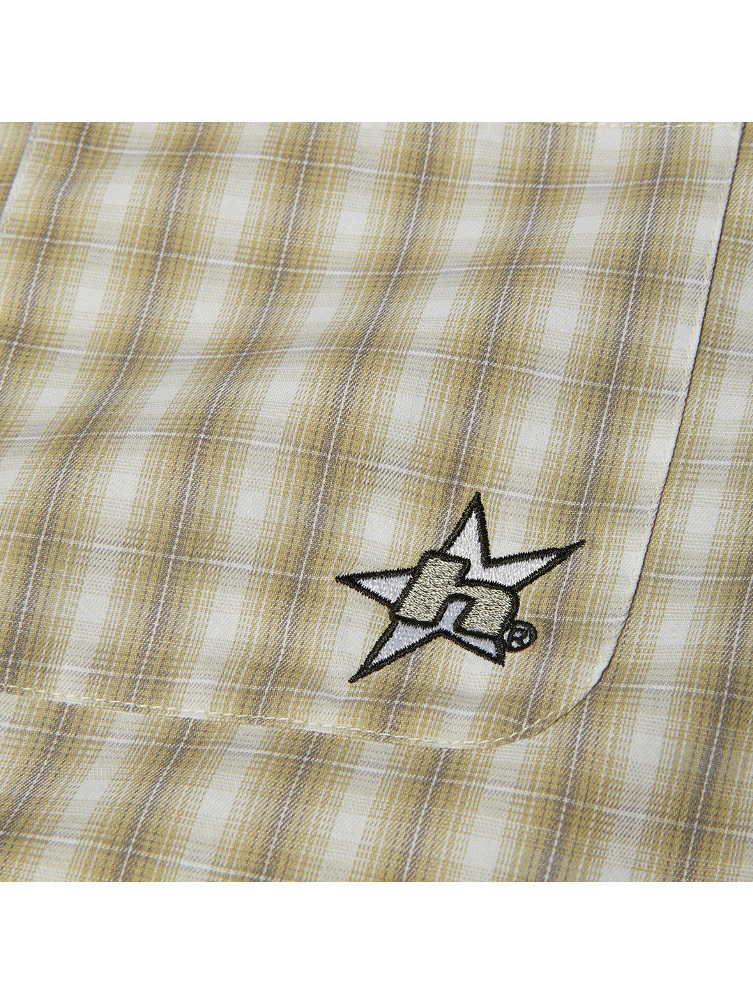 H Star Ls Plaid Shirt Cream
