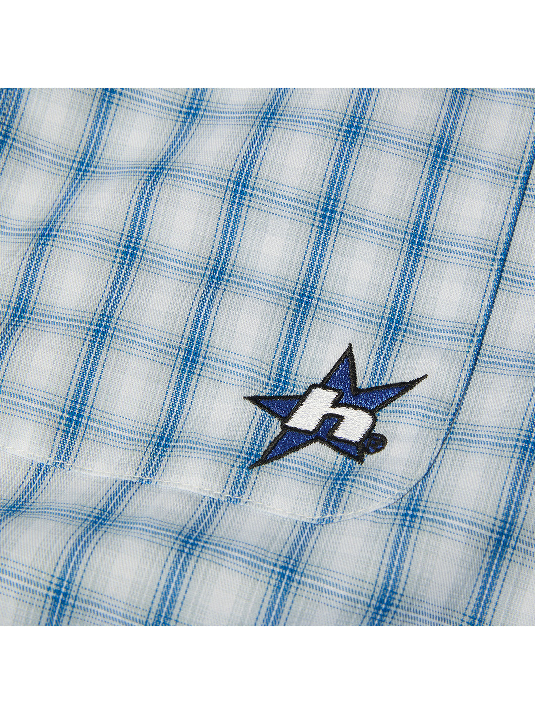 H Star Ls Plaid Shirt Light Blue
