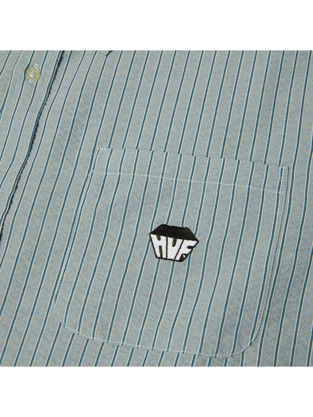Big Block Striped Shirt Light Blue