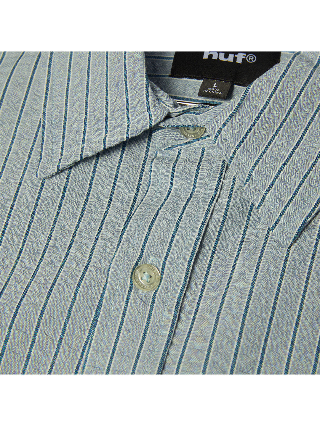 Big Block Striped Shirt Light Blue