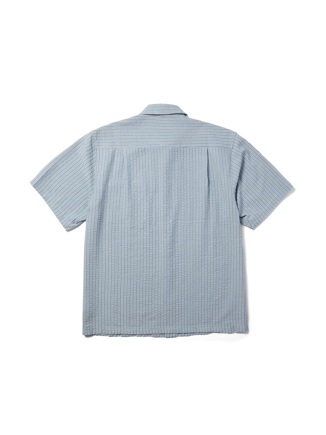Big Block Striped Shirt Light Blue