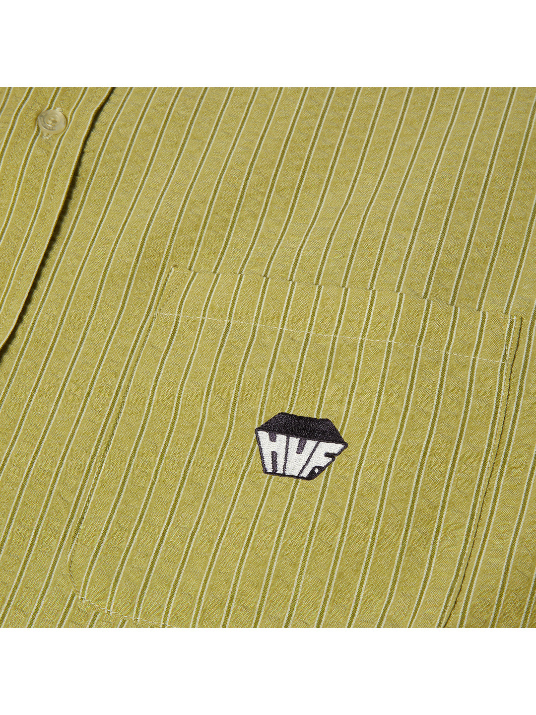 Big Block Striped Shirt Khaki