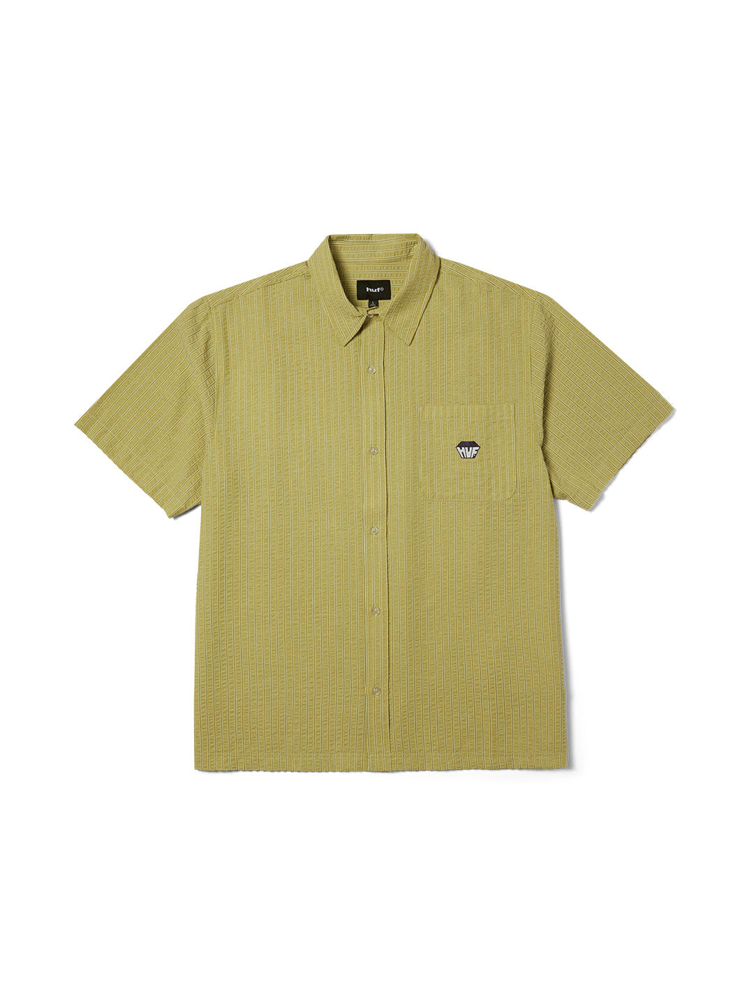 Big Block Striped Shirt Khaki