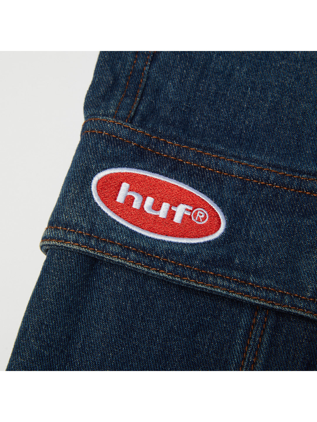 Oval Denim Cargo Short Navy